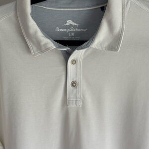 Tommy Bahama Men's Light Gray Polo Shirt
